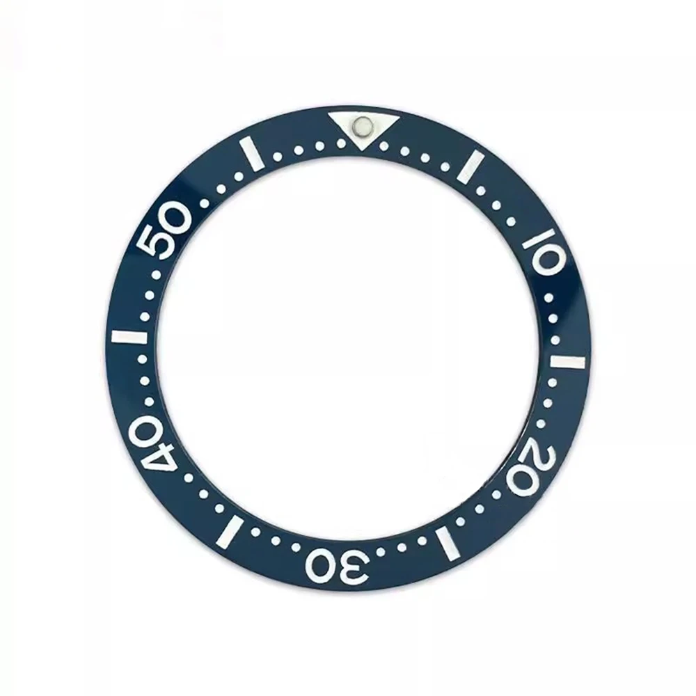 แหวนดัชนีแบนขอบเซรามิก39.7มม. อุปกรณ์เปลี่ยนนาฬิกา