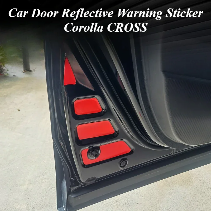 For Toyota Corolla CROSS door reflective warning sticker modification special body decoration sticker-Interior modification