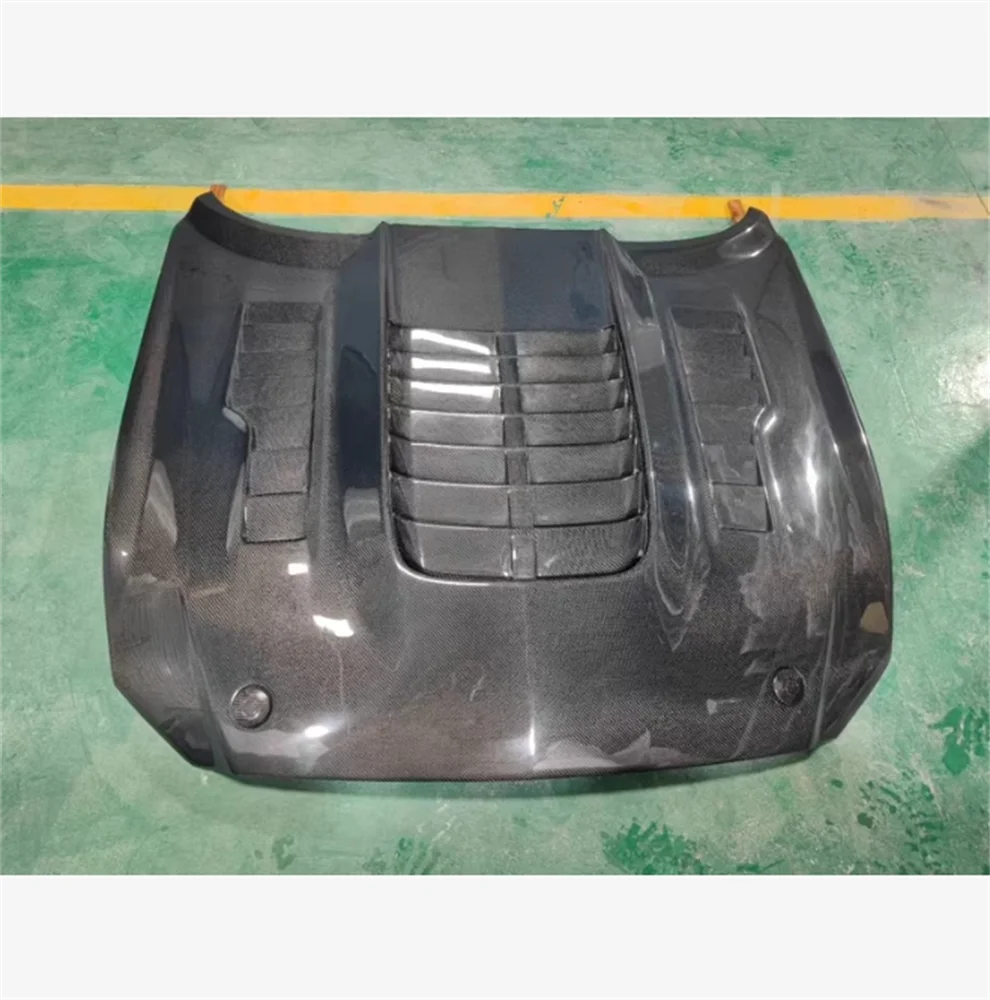 

Car front bumper modified carbon fibre hood cover Decorative frame for 15-17 Ford Mustang