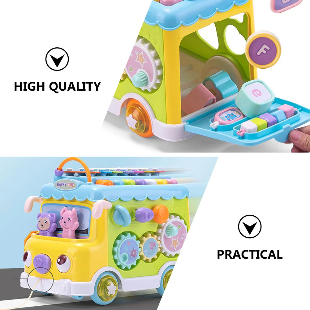 1 Pieza de Piano de Mano con Forma de Autobús, Instrumento Escolar, Juguete Educativo, Xilófono, Regalo Musical para Bebés, Cumpleaños, Navidad