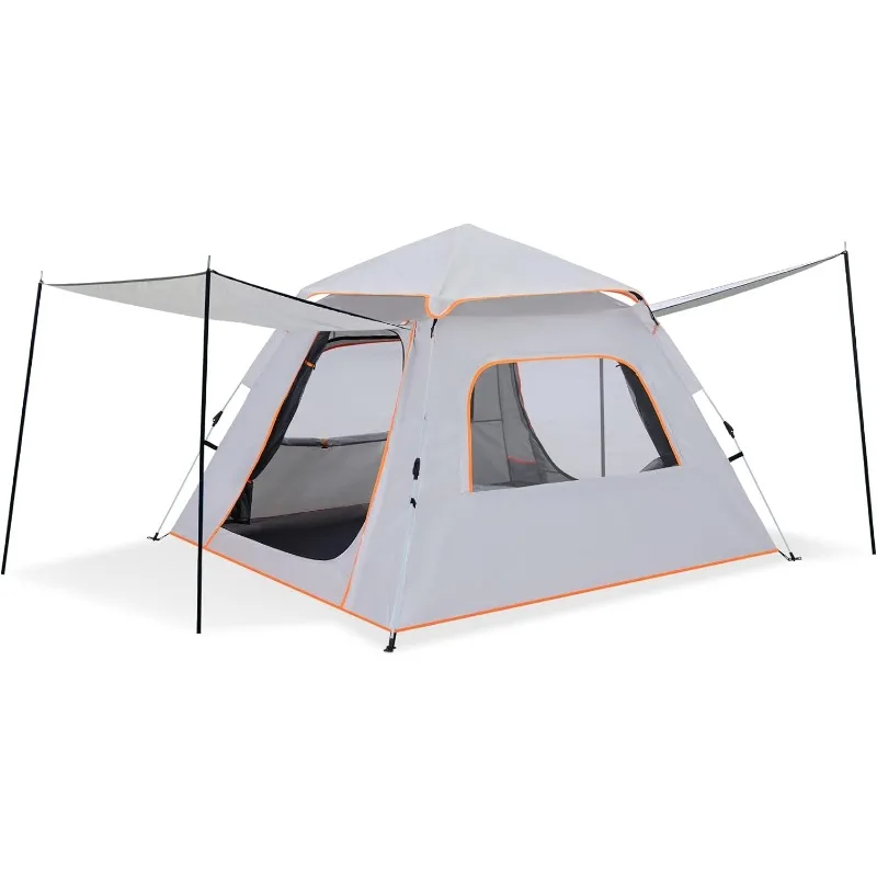 

ABCCAMPING Camping Tent for 4 Person, Auto One Touch Tent Pop-Up Camping Tent，Family Dome Waterproof Backpacking