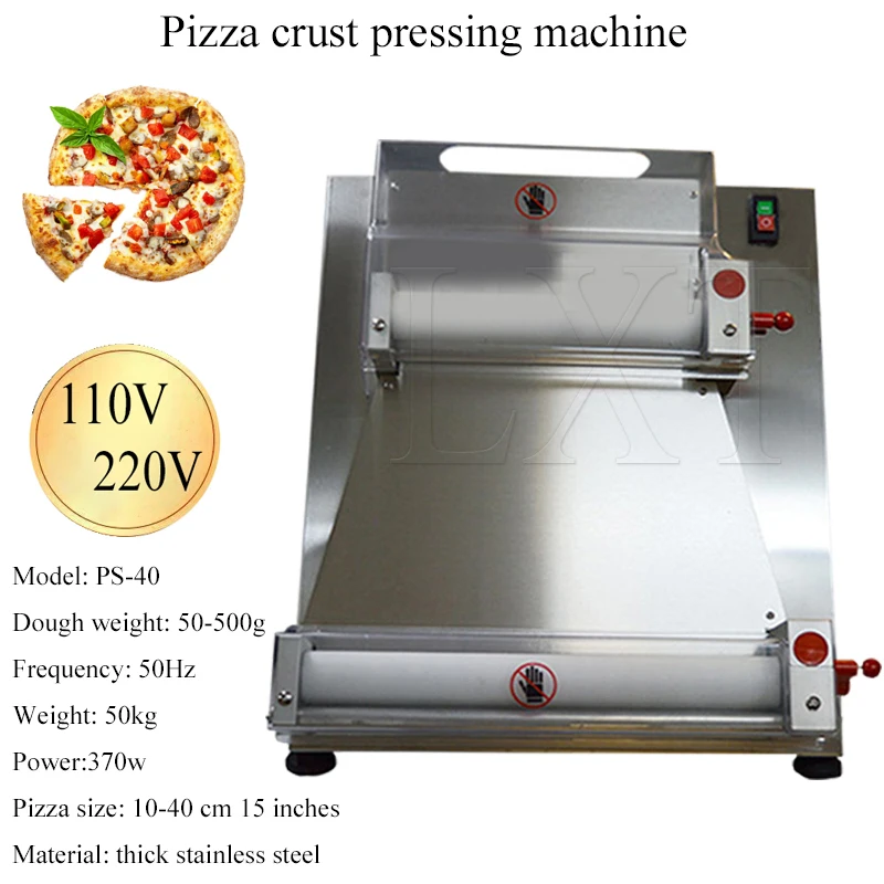 Pizza Maker  Machine Commercial Dough Roller Sheeter Machine Bakery Pizza Shaper  Pizza Bread Equipment 370W