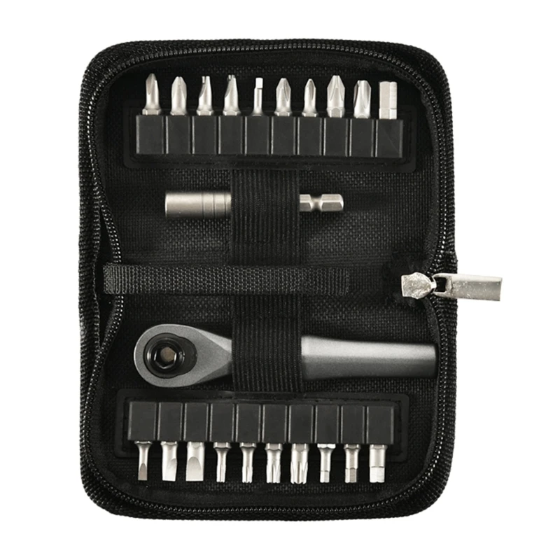 652F 22 in 1 Rotating Screwdriver Set Repair Tool with Detachable Handle for Cellphone Computer Tablet PC Electroni