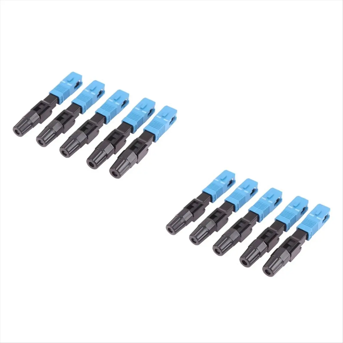 ABIU 10Pcs FTTH SC UPC Single Mode SC UPC Fiber Optic Quick Connector FTTH Fiber Optic Fast Connector SC Fiber Assembly Tool