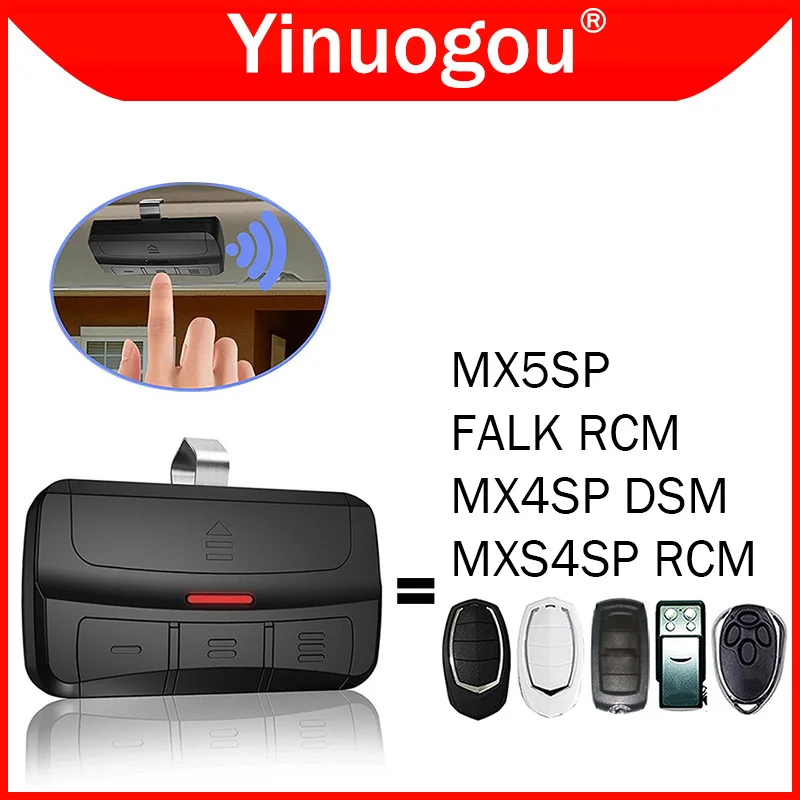 

For Clone MOTORLINE FALK RCM MX4SP DSM MXS4SP RCM MX5SP Garage Door Remote Control Duplicator 433.92MHz Rolling Code Gate Opener