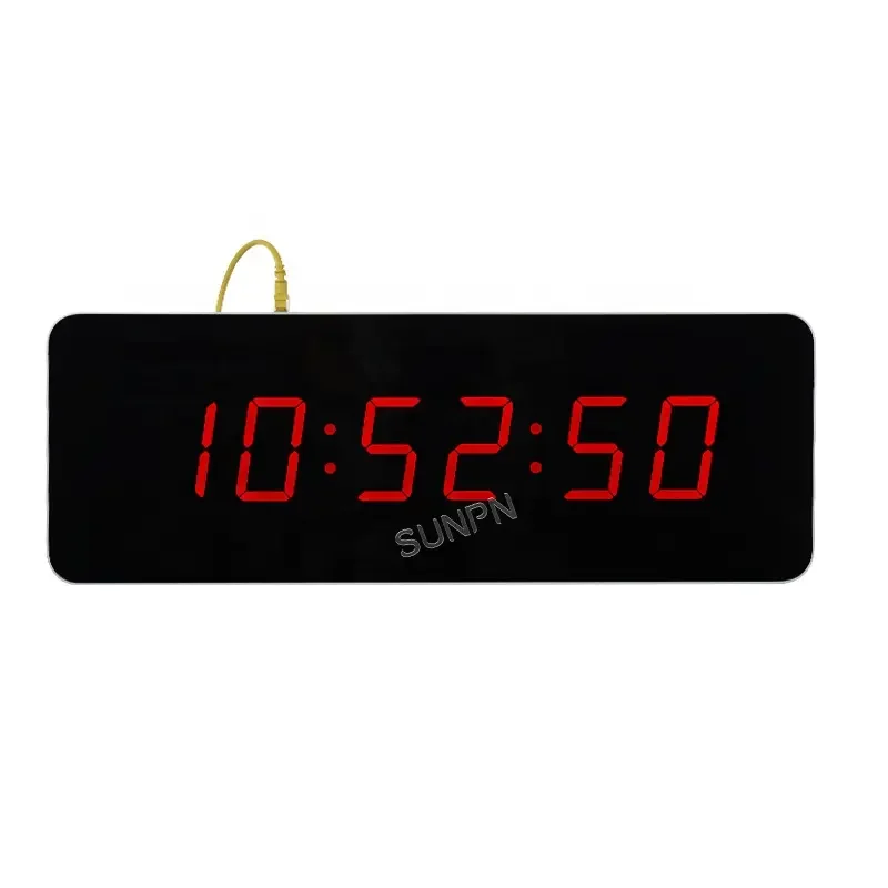 WC08 Wall mounted electronic digital clock NTP POE clock indoor for school hospital office usage