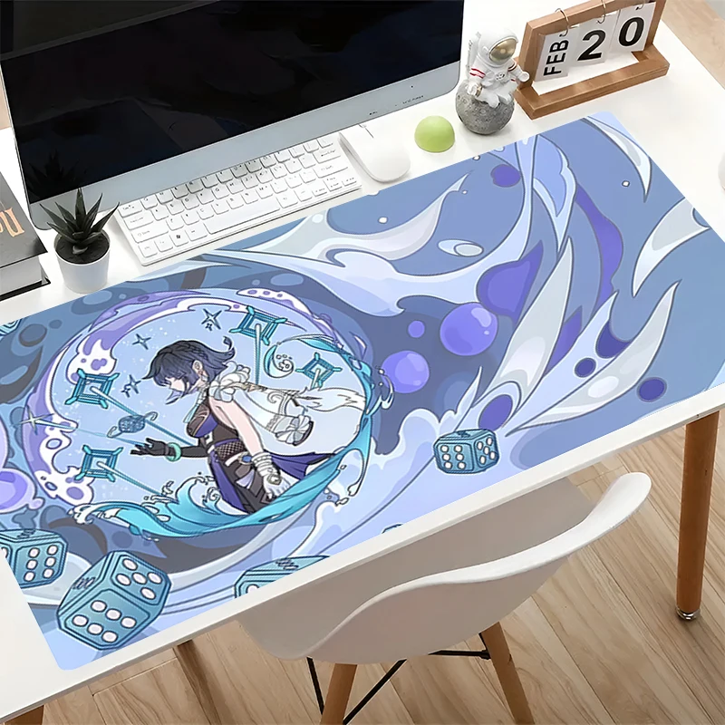Exquisite Mouse Pad G-genshin Impact Yelan Gaming Mouse Mat Large Keyboard Pad PC Game Rug Office Carpet Mousepad Home Table Pad