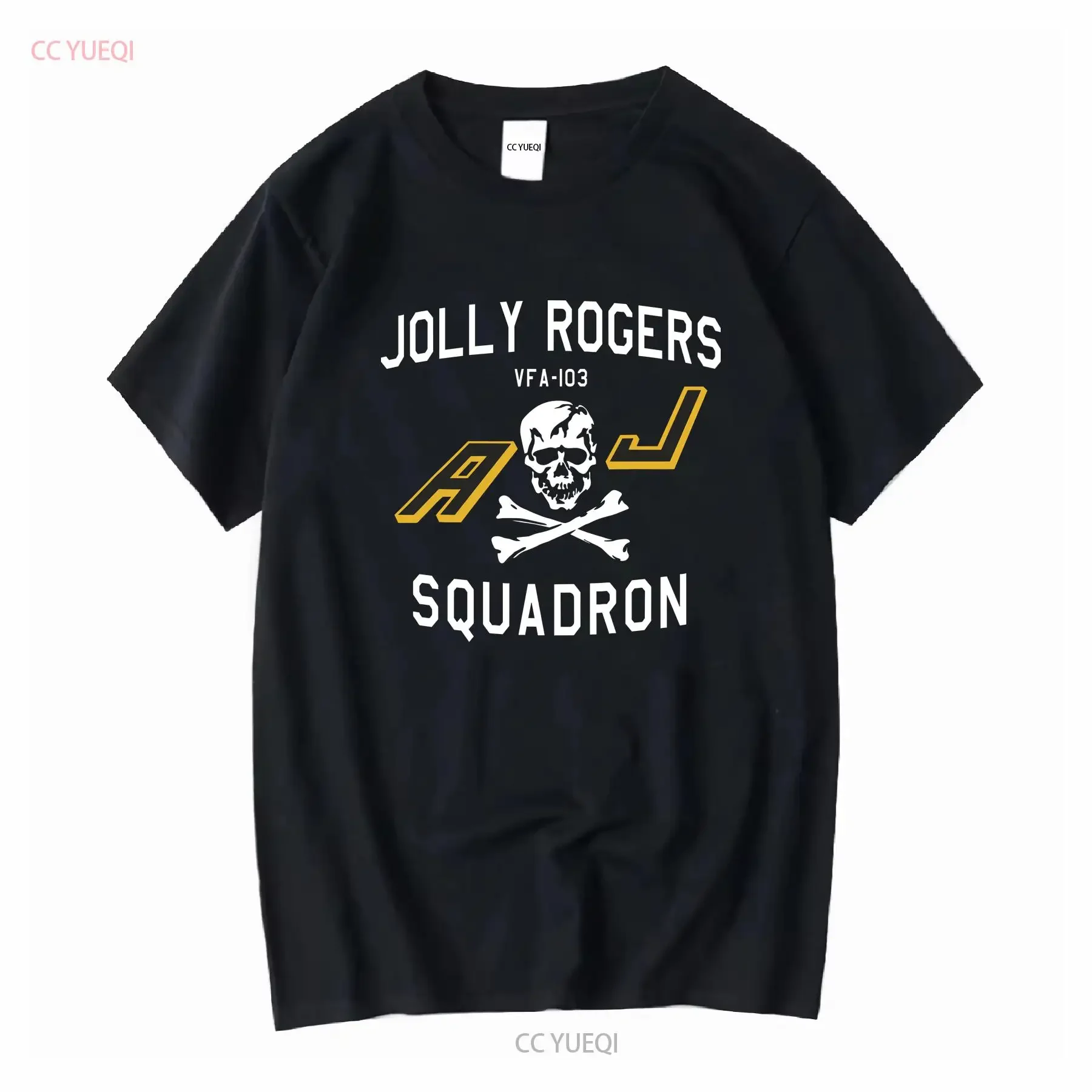 NEUES LIMITIERTES Jolly Rogers VFA 103 Squadron Skull Strike Fighter T-Shirt Vintage Washed Slightly Unisex-Designerkleidung