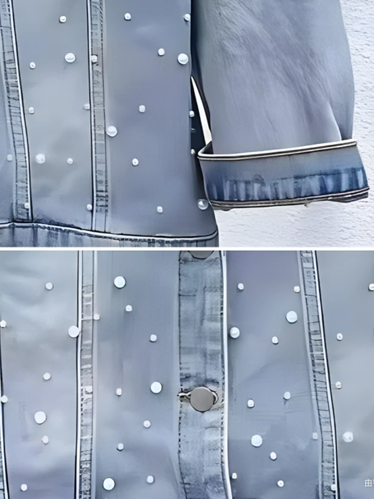 2025 Spring Autumn New Fashion Three-dimensional Flower Denim Jackets Women's Temperament Denim Coats Versatile Tops