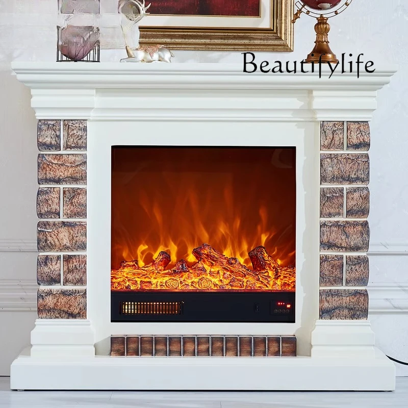

1.2/1 meters European American retro brick fireplace fashion decorative cabinet simulation charcoal furnace core designer