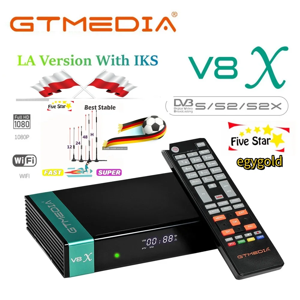 Satellite Receiver Gtmedia V7 S2X DVB-s2/S2X with USB Wifi FTA Digital Receiver upgrade gtmedia V8X hd Freesat V7S2X V8 NOVA IKS