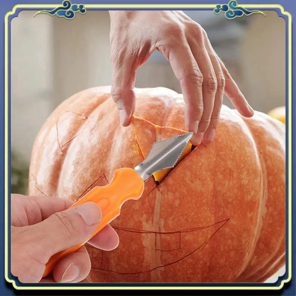 Latest Halloween Pumpkin Carving Tools Kits Stainless Steel Professional Pumpkin Lamp Carving Knife Set