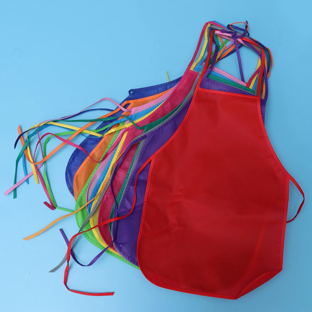 

12pcs Children'S Painting Aprons Waterproof Reusable Kids Crafts Outdoor Bbq Non-Woven Fabric Easy Clean
