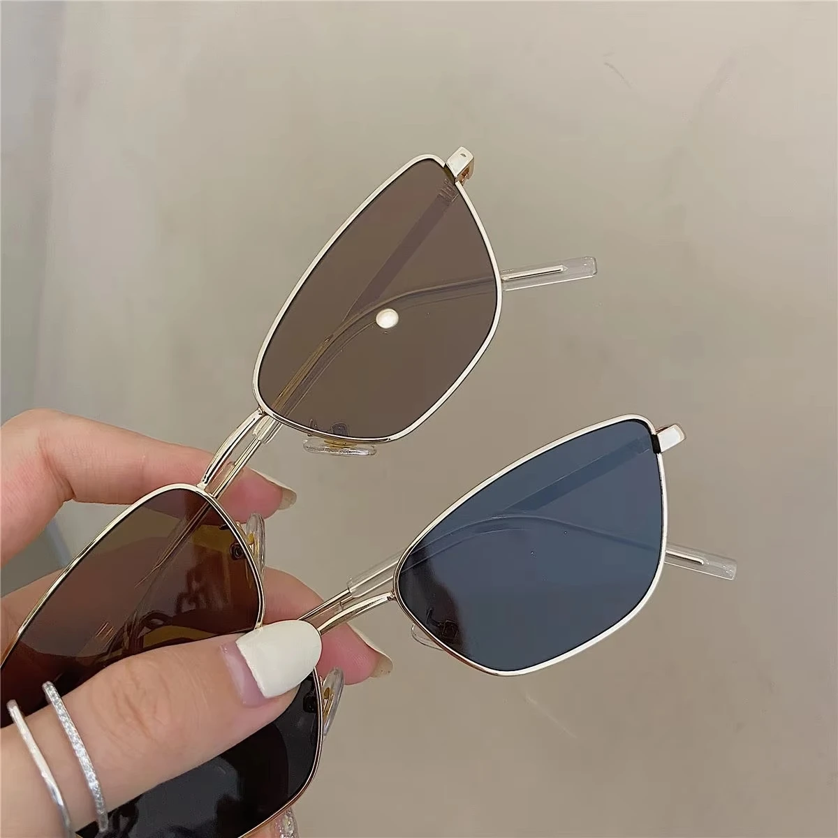 Fashion Cat Eye Sunglasses for Women Classic Anti-Reflective Vintage Square Metal Frame Sun Glasses Driving Eyewear UV400 Очки view 4