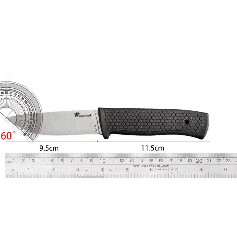 High Hardness Folding Portable With Wooden Handle, Multi-purpose Camping Survival Stainless Steel Knife High Hardness Folding Po image 5