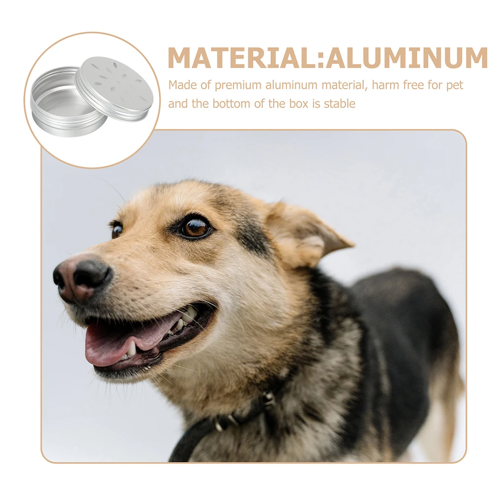 

12 Pcs 60ML Dog Scent Training Boxes Metal Tins Lids for Work Snuffle Nose Tool Pet Aluminum Odor Case Puppy Toy