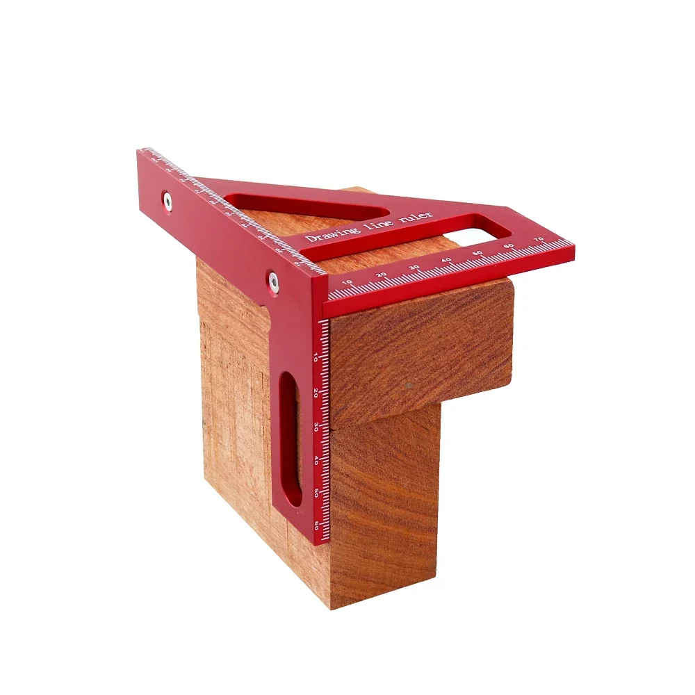 Precision Aluminum Alloy  Miter Triangle Ruler 45°/90° Woodworking Square Protractor  3D  Multifunctional Measuring Toolsolss