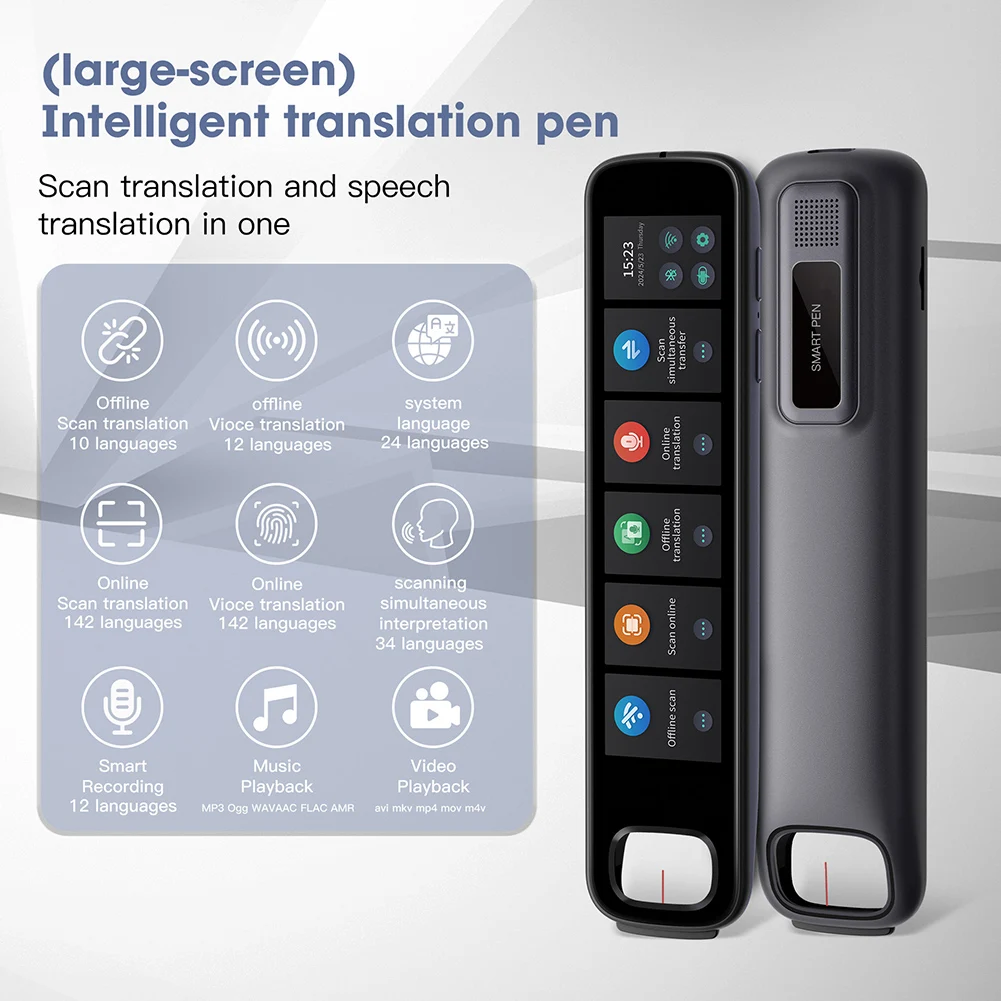 Translation Pen 142 Languages Scan Reader Device Online/Offline Smart Voice Translator Device Recording Pen for Teacher Student