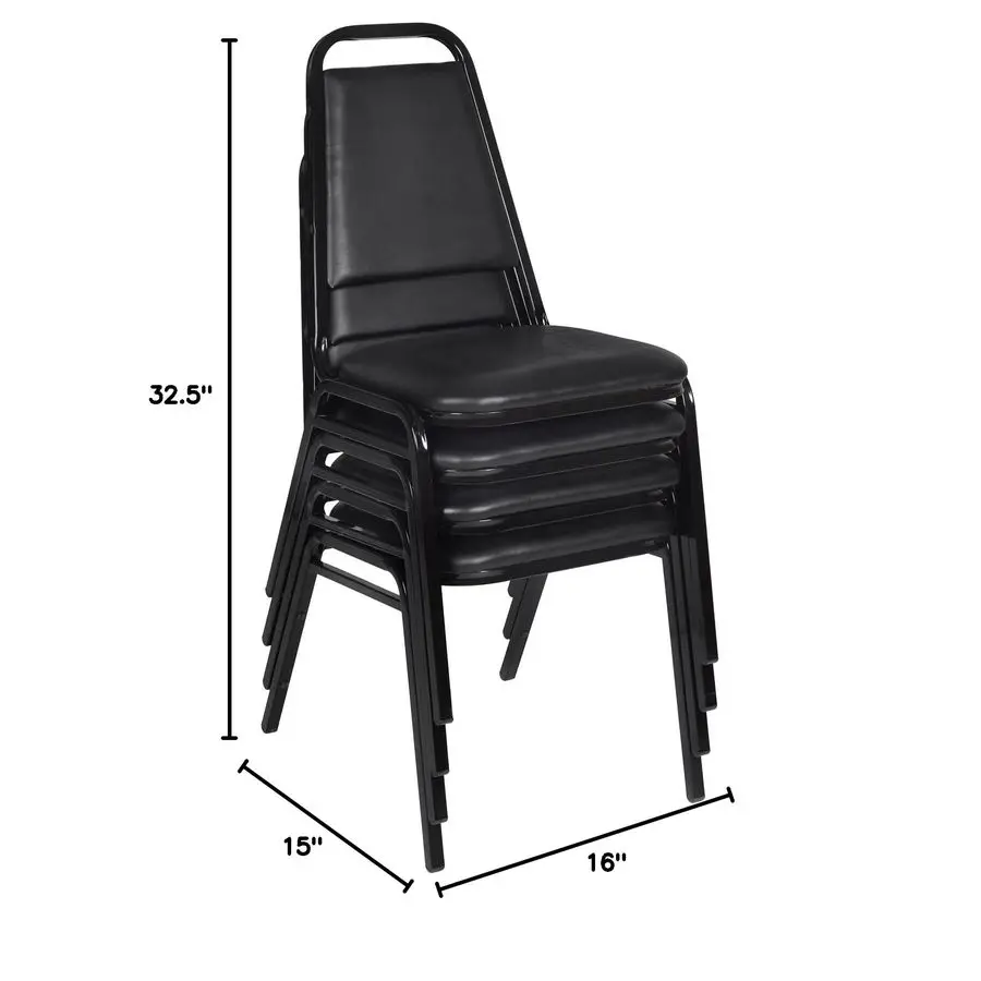 Stackable Cushioned Restaurant Chair Durable Vinyl Upholstered Cafe amp Dining Chair with Metal Frame for Lunchrooms, Cafeterias