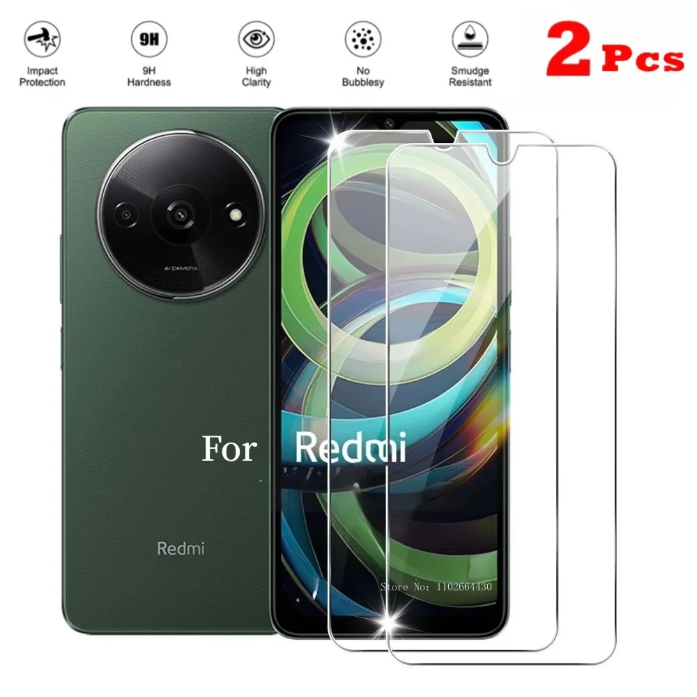 

2Pcs For Redmi A3 Series Tempered Glass Screen Protector For Redmi A4 A5 Series 9H Protective Anti-Fingerprint Scratch Resistant