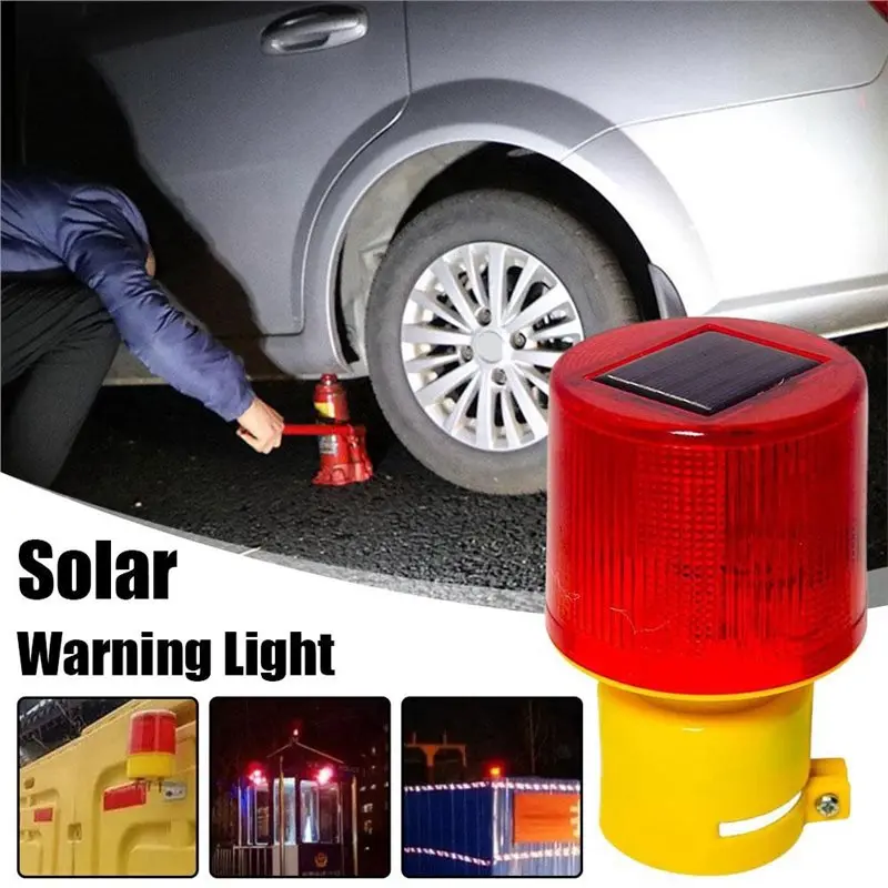 ABGE-Emergency Light LED Solar Powered Traffic Tower Crane Warning Lamp For Construction Site Harbor Road Marine