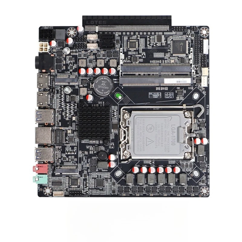 High Performance H610 ITX Motherboard, LGA1700 Interface & PCIe GPU Slot, Stable for Advertising Machine & Desktop PC