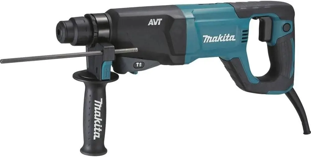 Makita HR2641X1 SDS-PLUS martello rotante AVT a velocità variabile a 3 modalità con custodia e smerigliatrice angolare da 4-1/2 