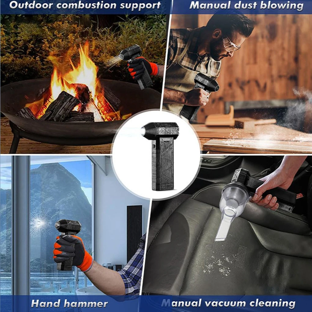 Thermal Blower For Car Portable Snow Removal Tool With 3-Speed Fast Charging 5 Interchangeable Heads Cleaning