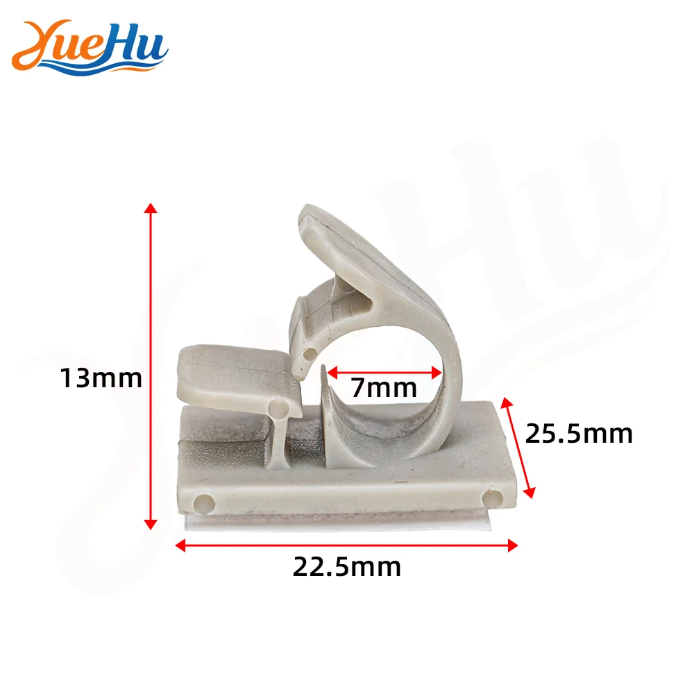 YUEHU 10PCS Self-Adhesive Cable Clips for Car, Wire Holder, Data Cable Organizer, Cord Management Fastener
