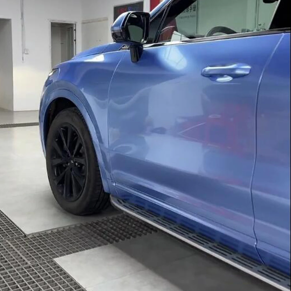 

Виниловая пленка Глянцевая виниловая пленка для кузова автомобиля Синяя обертка ПЭТ-вкладыш