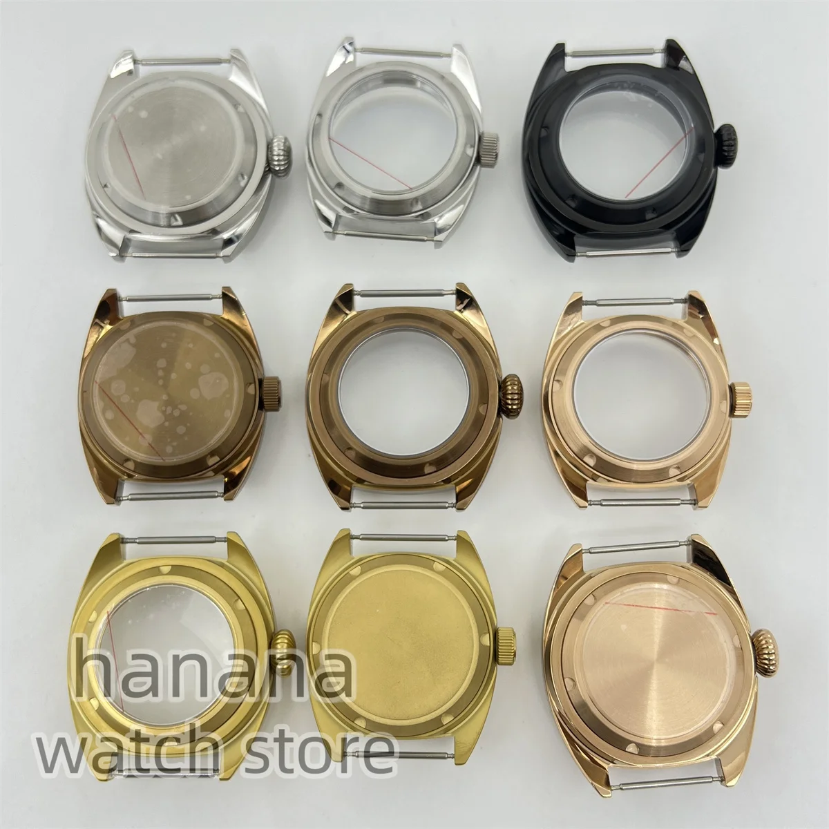 Купол 36 мм/39 мм, сапфировое стекло, серебряный корпус для кофе, установленный NH34 NH35 36 ETA2824 pt5000, автоматический механизм, большая корона/маленькая корона