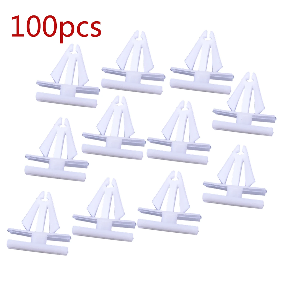 100Pcs Rocker Panel Moulding Clip Retainer White Plastic Fit for Buick Cadillac DeVille Auveco Chevrolet Lumina 25693852 19822