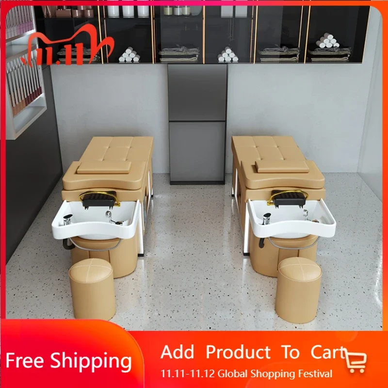 

Elegantes Salon Shampoo Bed Shampoo Head Spa Massage Table Shampoo Sink Washing Hair Japanese Student Cadeira Salon Furniture