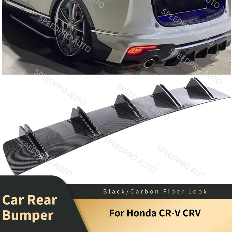 

Задний диффузор, 5-жильный бампер в виде акулы, сплиттер, спойлер для губ для H0nda CR-V CRV, автомобильный комплект кузова, аксессуары, черный чехол