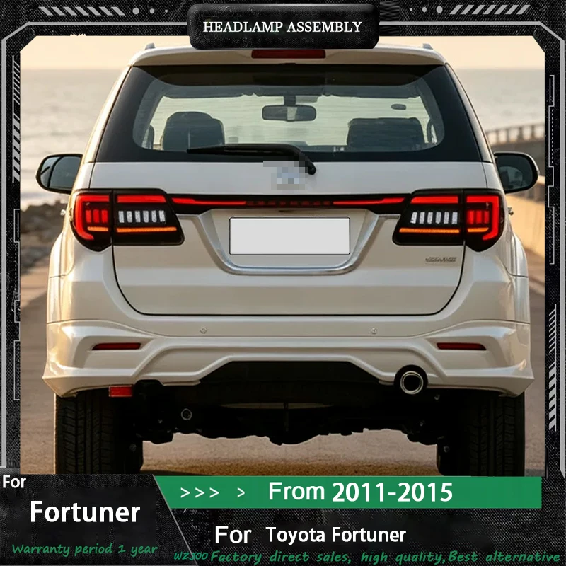 LED Car Taillights For Toyota Fortuner 2011 2012 2013 2014-2015 Taillight Signals Auto Accessories Dynamic Turn Running Lights