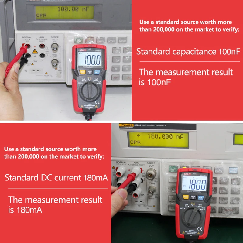 UNI-T Pocket Digital Multimeter UT125C 600V AC DC Multimetro Voltmeter Ammeter Capacitor Tester Frequency Meter