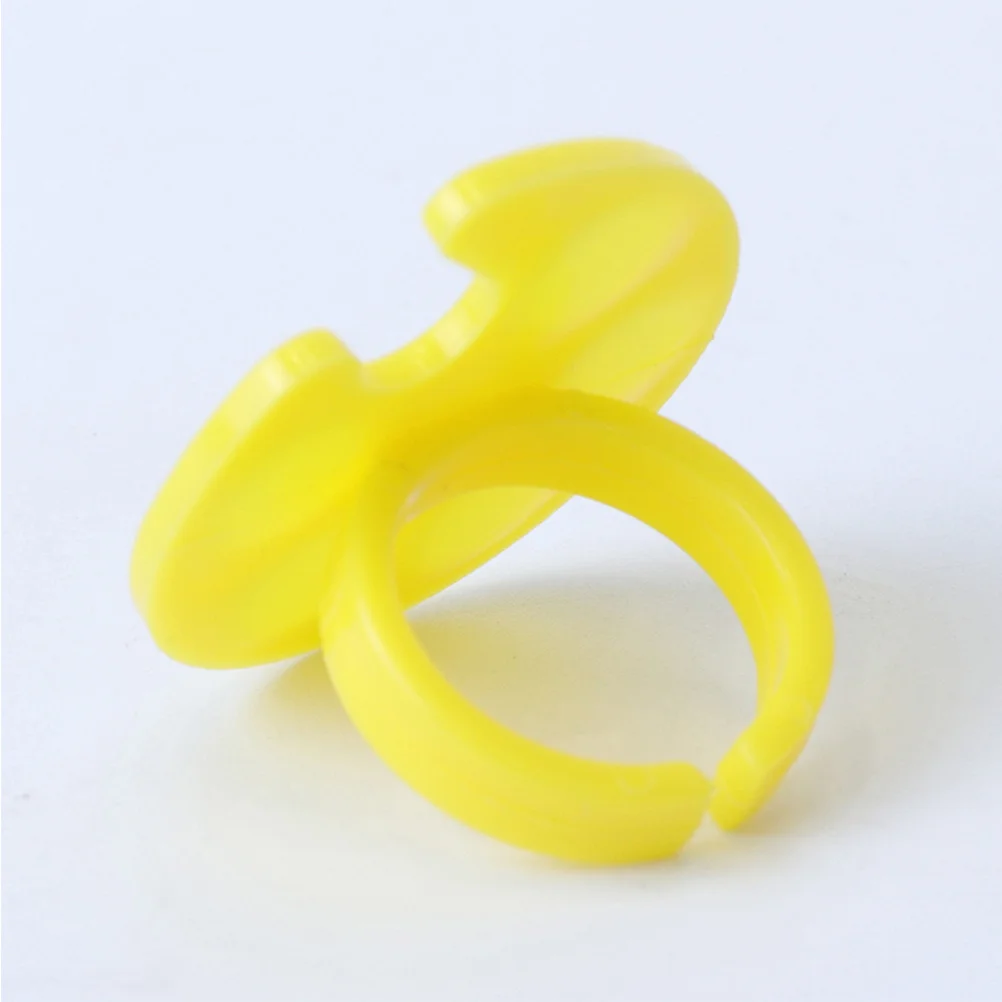

1Set Nail Ring Palette Mini Mixer Tray Durable Plastic Manicure Finger Ring Portable Nail Art Accessory for Professionals