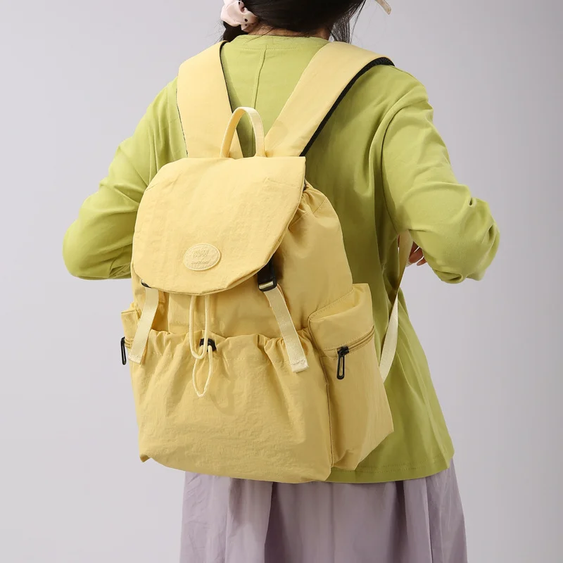 Color Block Unisex Backpack Large Capacity Lightweight Laptop Bag Fashion Casual Student School Bag Waterproof Outdoor Mountaine