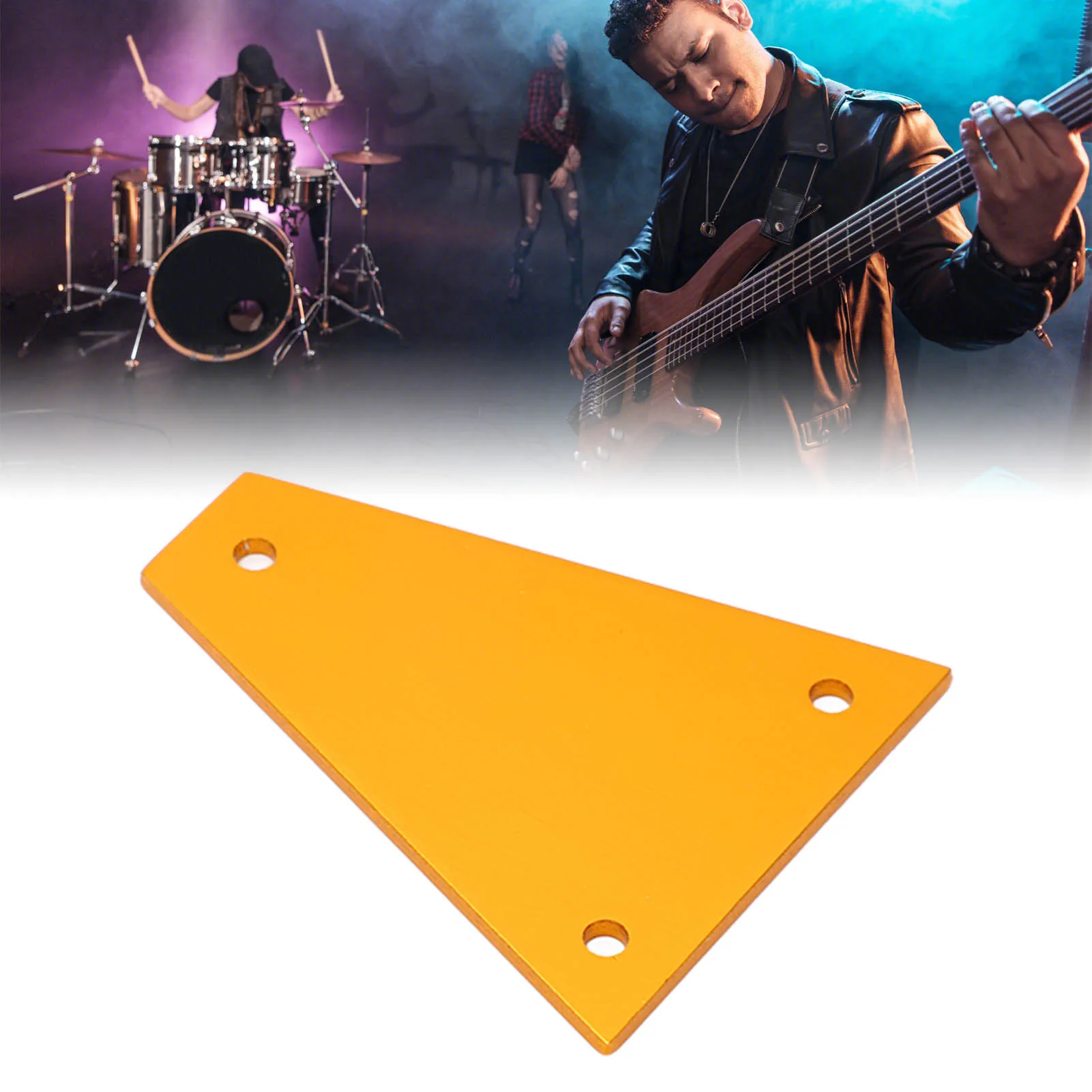 

Electric Guitar Rod Cover Guitar Rod Cover Plate 3 Hole Metal Iron Electric Guitars Parts Accessories Golden