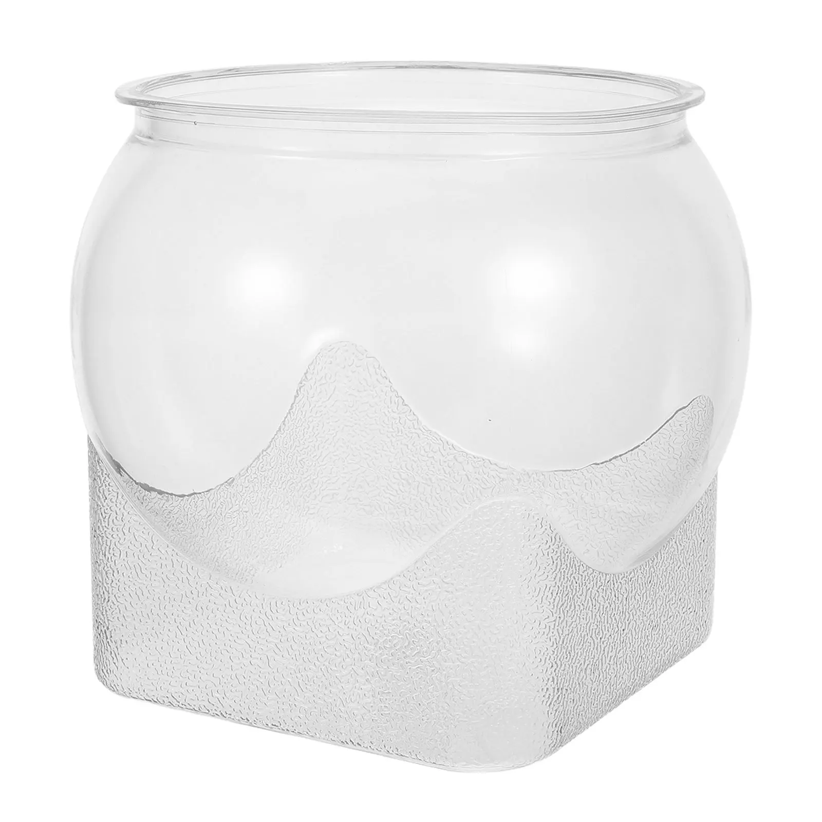 

Plastic Clear Fish Bowl Unbreakable Tabletop Fish Tank for Goldfish Shrimp Turtle Tank Hydroponic Planter Office Home Decor