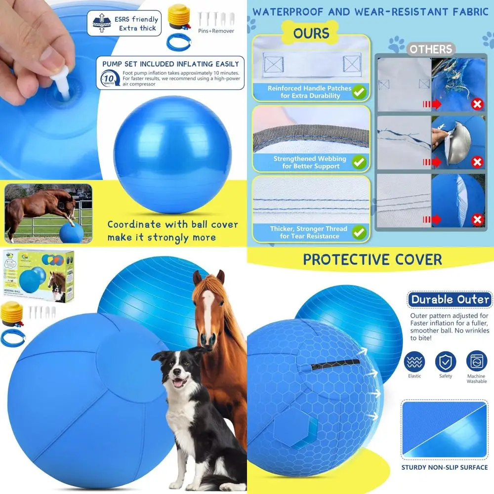 

Large 25 Dog Herding Ball Agility Equipment for Australian Shepherd, German Shepherd, and Collie - Ideal Christmas and Birthday