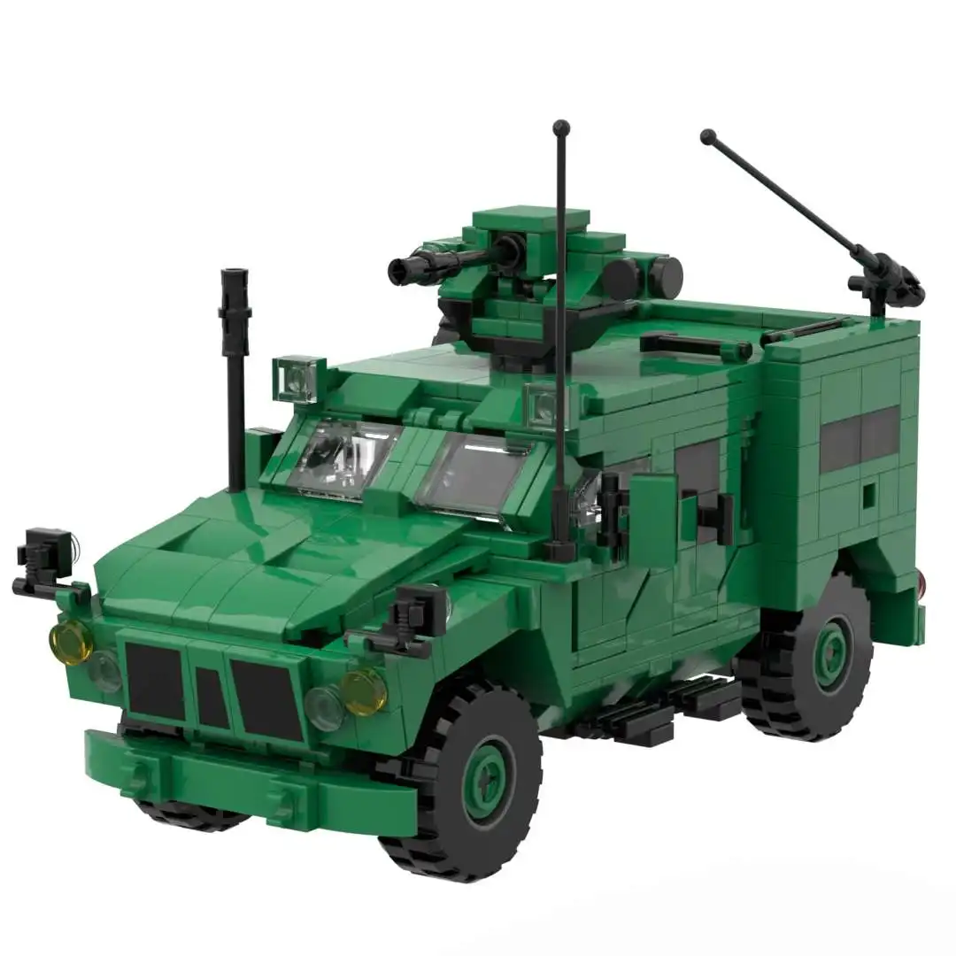 مجموعة طوب البناء من الجيش الأمريكي ، مركبة عسكرية ، ألعاب مكعبات البناء ، مجموعة التجميع ، متوافقة مع العلامات التجارية
