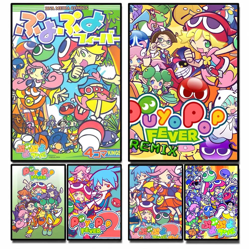 Game Puyo Pop Fever Poster High-definition poster stickers, suitable for bedroom, living room, home decoration