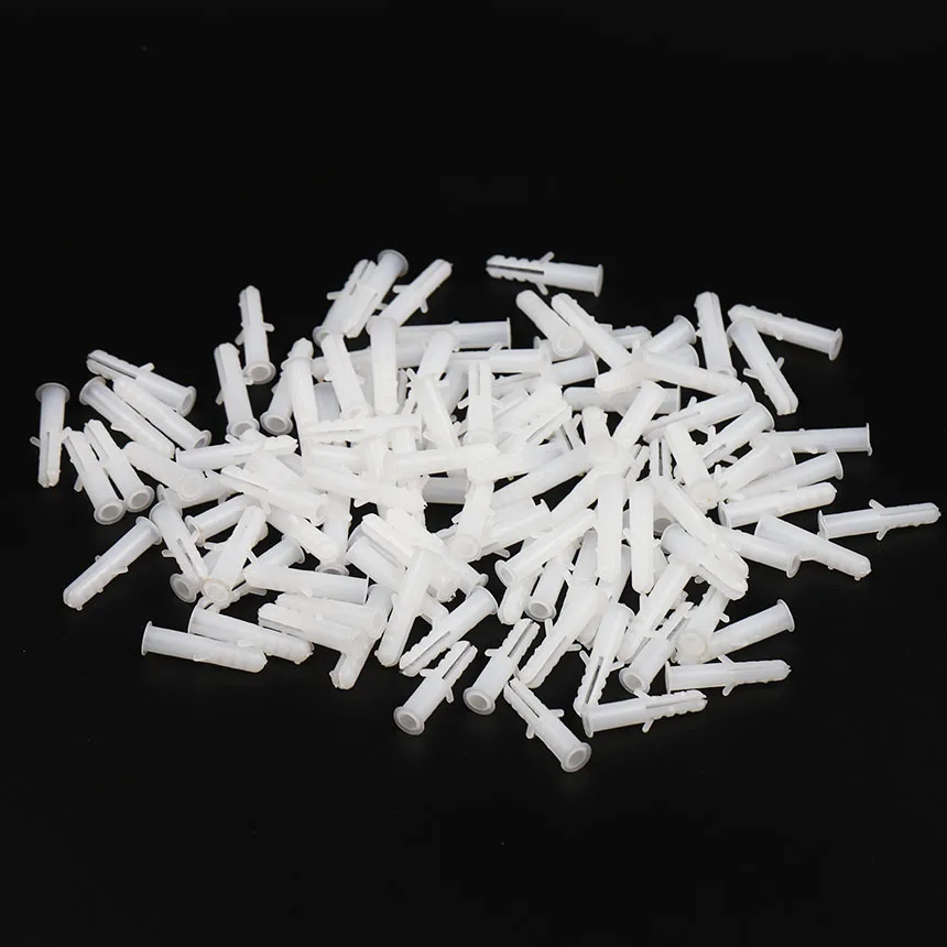 6mm 8mm Plastic Expansion Tubes Wall Anchors Screws Plugs 200PCS500PCS 1000PCS Hardware Fasteners