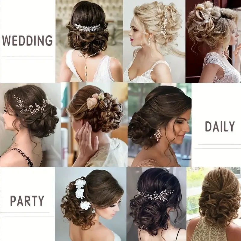 الاصطناعية Chignon فوضوي كعكة شريط مطاطي مرن هيربيسي متموج مجعد كعكة الشعر ذيل حصان ملحقات Scrunchie قطع الشعر للنساء