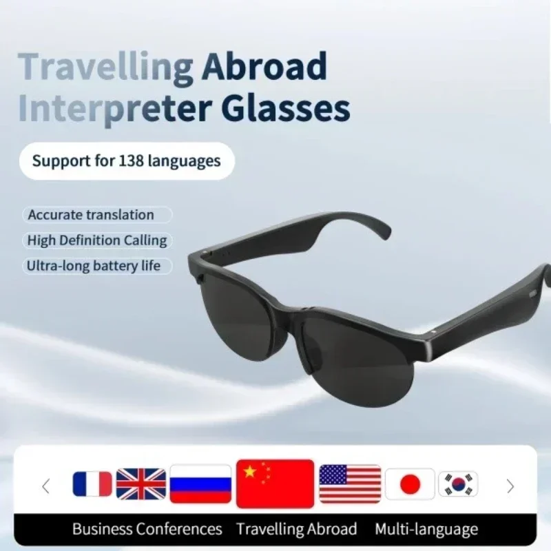 Lenovo AI Smart Glasses 8K HD 2400MP Touch Camera Translation Listening To Music Bluetooth Conversation Recording Smart Glasses