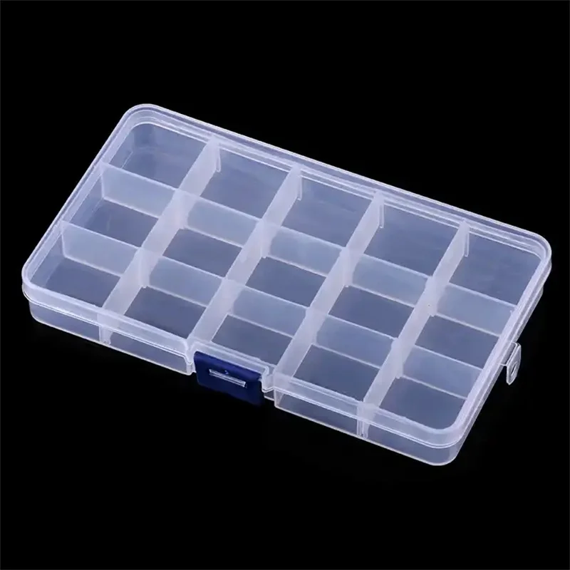 Tool Storage boxes Transparent Plastic box Screw Compartment Box Jewelry Earring Display Case Container Clear Terminal Organizer