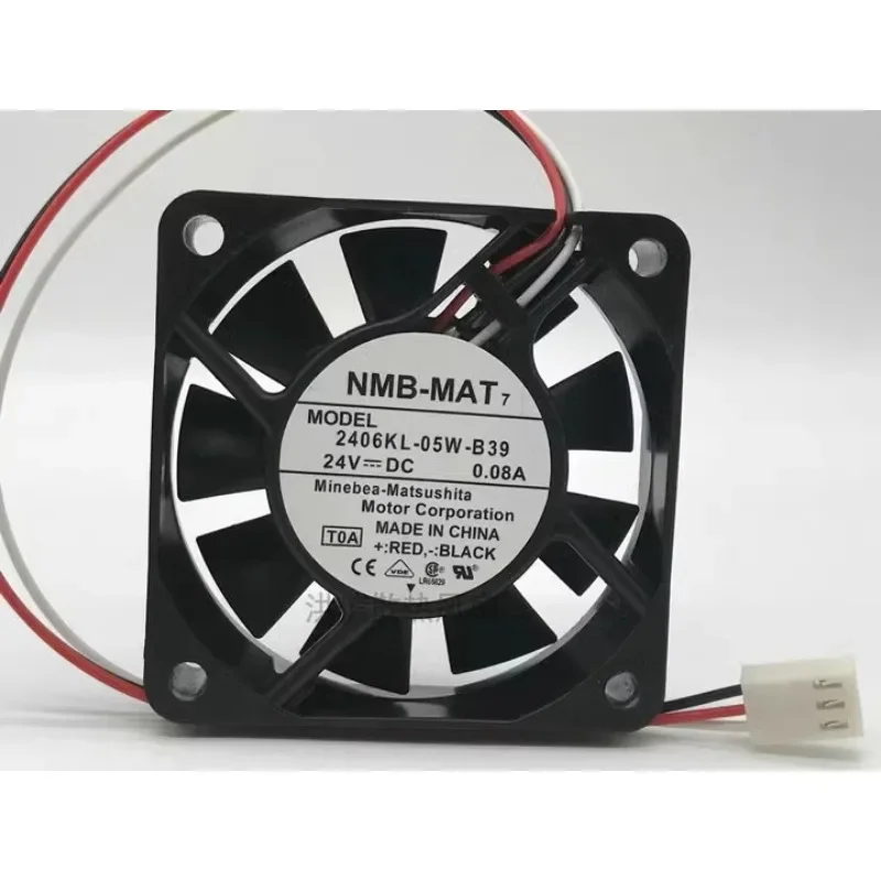 

Новый вентилятор для NMB-MAT 2406KL-05W-B39 DC24V 0.08A 3-проводной инверторный вентилятор 6015 60*60*15 мм