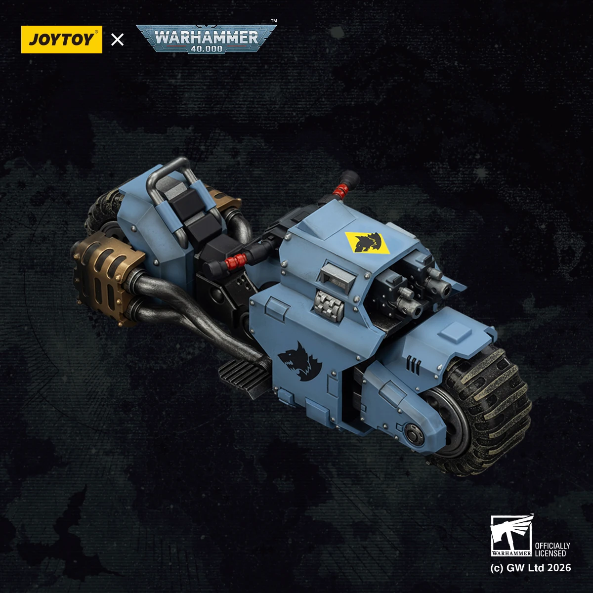 

【MT】JOYTOY Warhammer 40K Space Wolves Raider-pattern Combat Bike with Twin-linked Bolt Rifles 1/18 Action Figure Toy