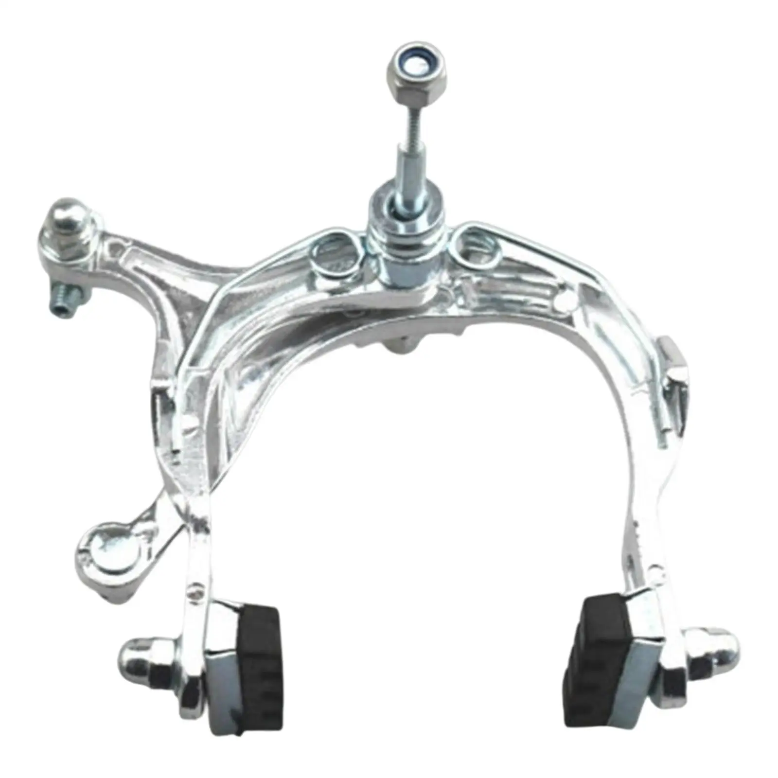 Road Bike Brake Caliper Side Pull Long Reach Arm Bicycle Caliper Brake Dual Pivots Aluminum Alloy 75-94mm Silver for Road Bike